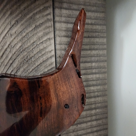 Handcrafted Wood Carved Hummingbird Turquoise Wall Hanging Signed Tammy Ireland - Picture 5 of 12